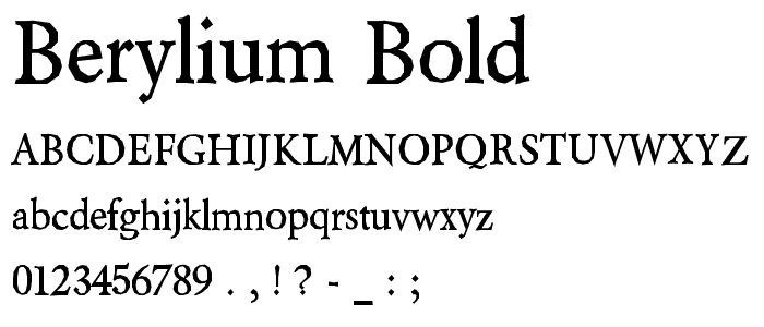 Berylium Bold font